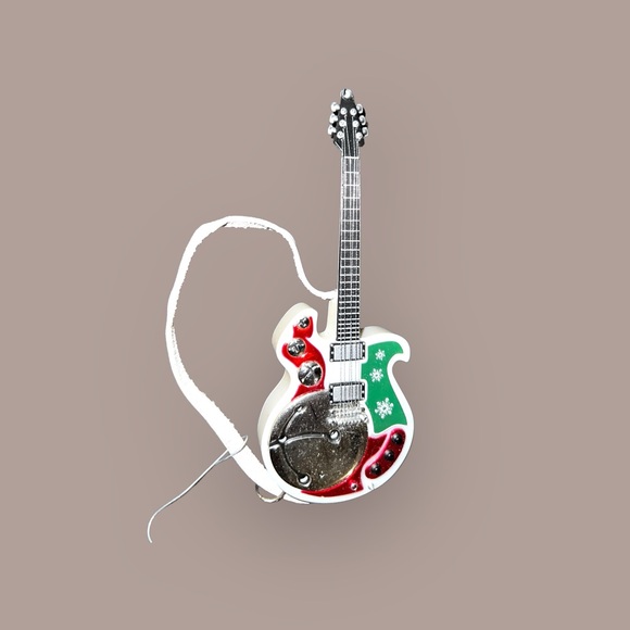 Rockin’ Reindeer Riff: 2010 Hallmark ‘Run Rudolph Run’ Musical Guitar Ornament - Picture 1 of 6
